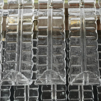 Transparent Murano Leaf Shaped Chandelier