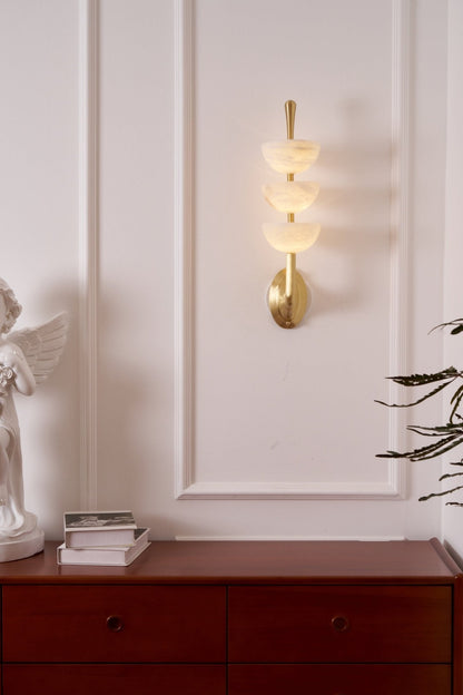 Triple Alabaster Wall Sconce