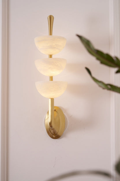 Triple Alabaster Wall Sconce