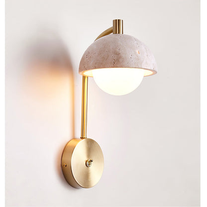 Vellum Travertine Wall Lamp