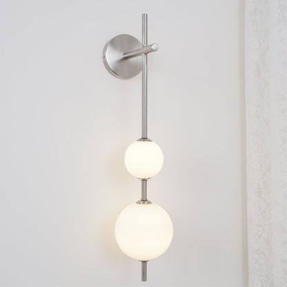 Vertical Globe Plug-in Wall Lamp