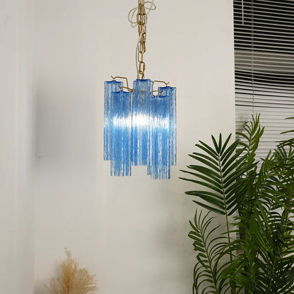 Vintage Blue Murano Glass Chandelier