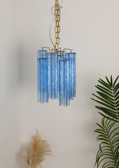 Vintage Blue Murano Glass Chandelier