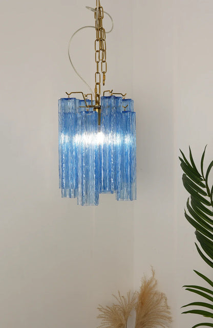 Vintage Blue Murano Glass Chandelier