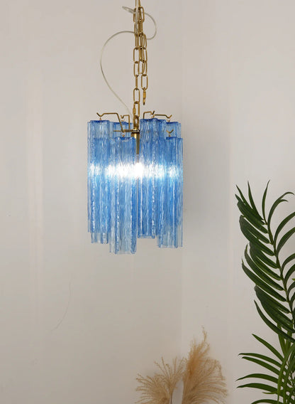 Vintage Blue Murano Glass Chandelier