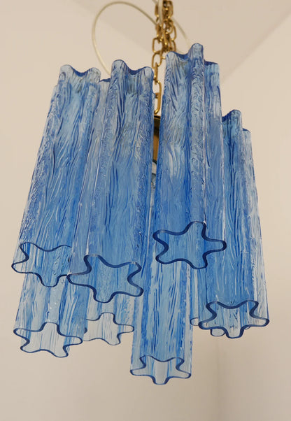 Vintage Blue Murano Glass Chandelier
