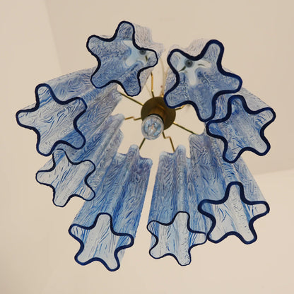 Vintage Blue Murano Glass Chandelier