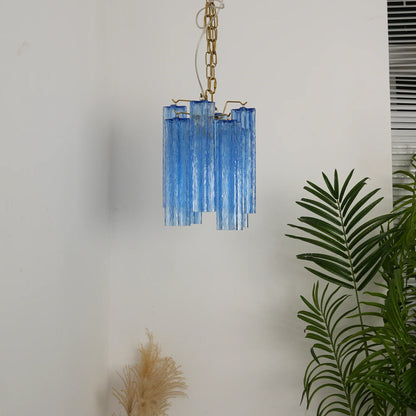 Vintage Blue Murano Glass Chandelier