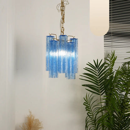 Vintage Blue Murano Glass Chandelier