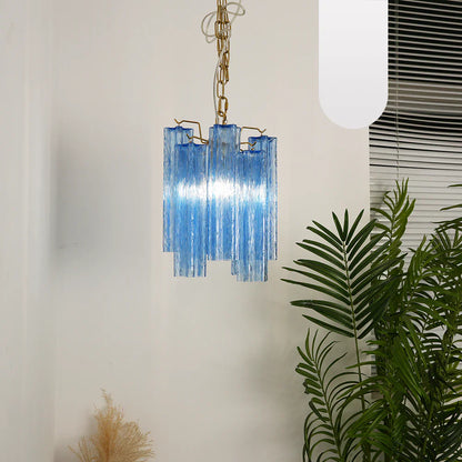 Vintage Blue Murano Glass Chandelier