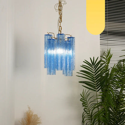 Vintage Blue Murano Glass Chandelier