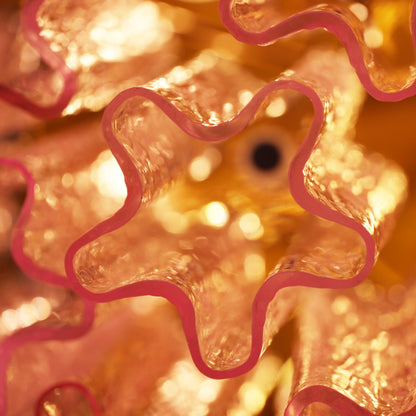 Vintage Murano Pink Glass Ceiling Light