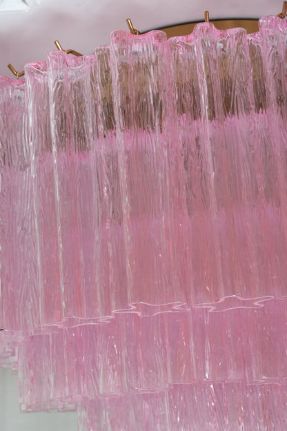 Vintage Murano Pink Glass Ceiling Light
