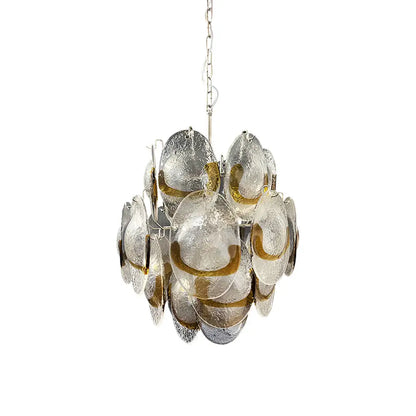 Vintage Murano Transparent Amber Chandelier
