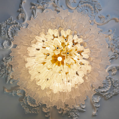 Vintage Murano Transparent Glass Ceiling Light
