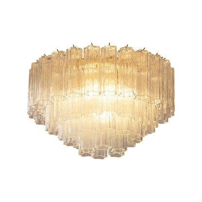 Vintage Murano Transparent Glass Ceiling Light