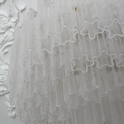 Vintage Murano Transparent Glass Ceiling Light