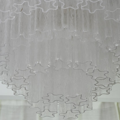 Vintage Murano Transparent Glass Ceiling Light