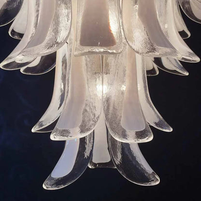 Vintage Transparent Murano Petals Chandelier