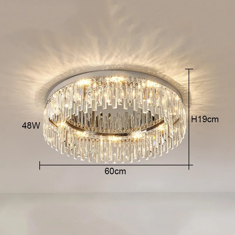 Gio Flush Mount Crystal Ceiling Light – Keyming